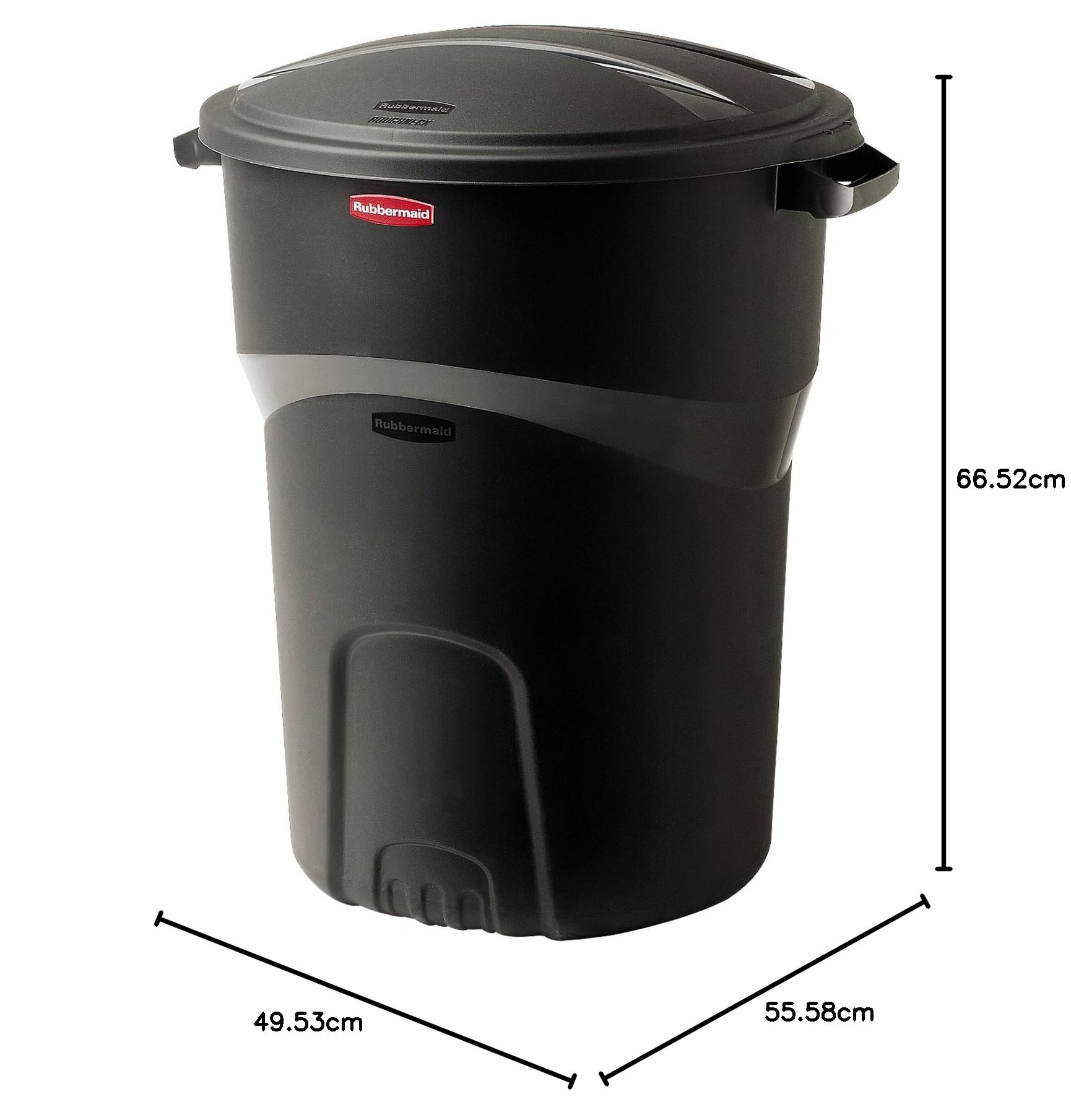 Rubbermaid 1793963 32 Gallon Black Non Wheeled Roughneck Trash Can